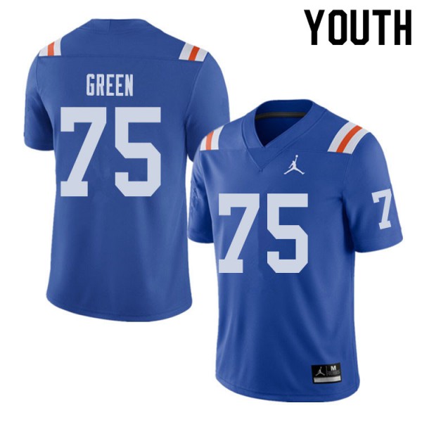 Jordan Brand Youth #75 Chaz Green Florida Gators Throwback Alternate College Football Jersey Royal